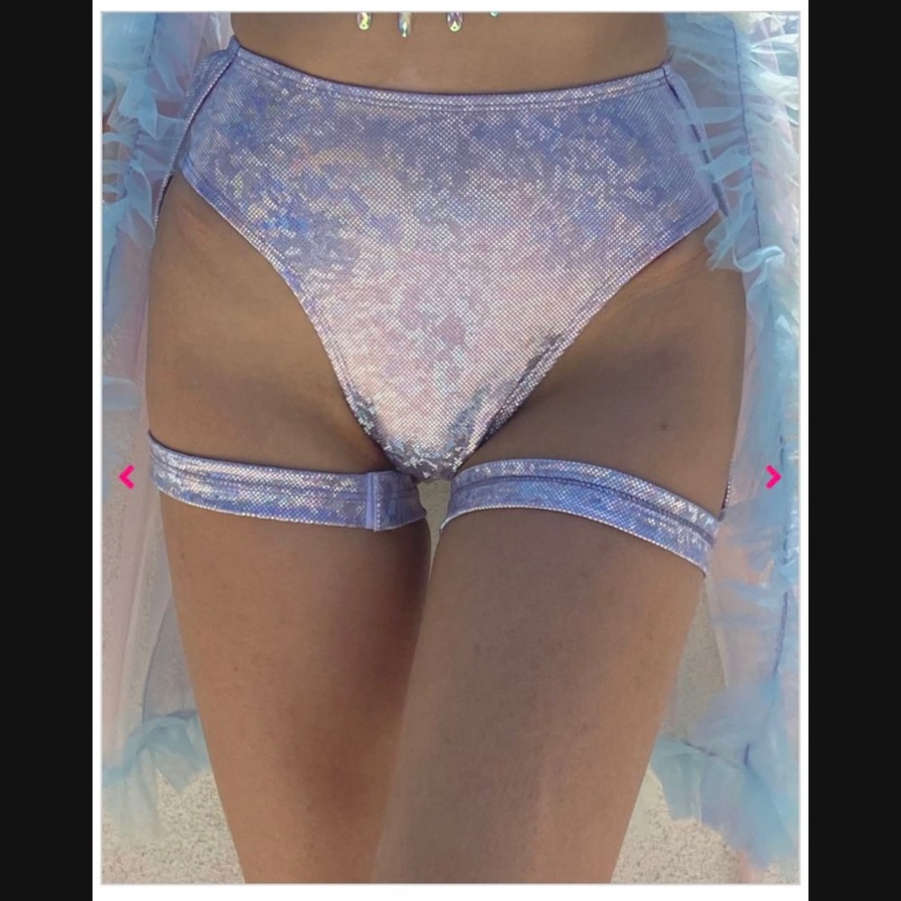 Rave wonderland garter high waist cheeky bottoms